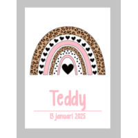 Geboorteposter Regenboog 